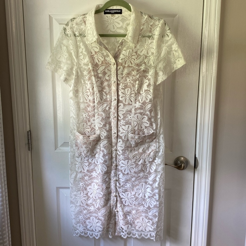 Stunning lace dress with underdress.